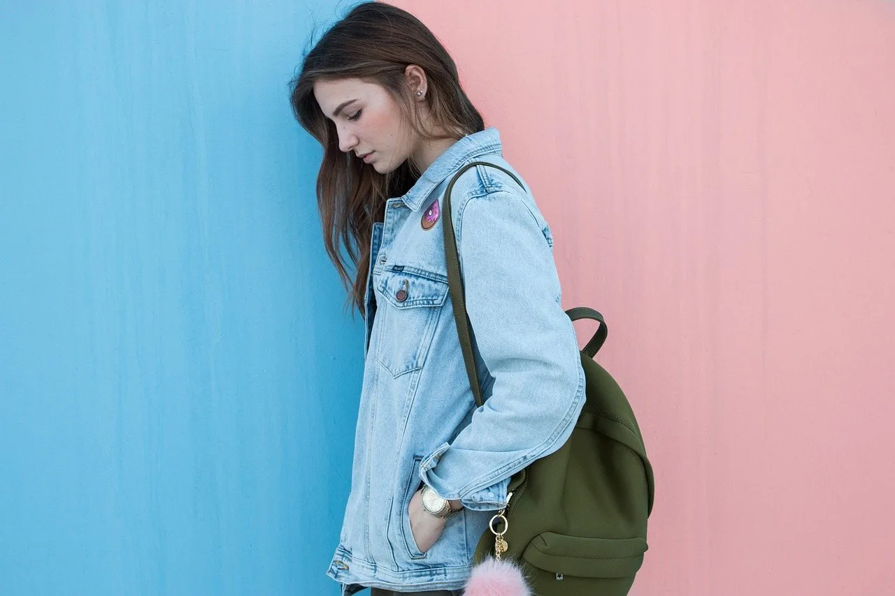 Washed denim jacket