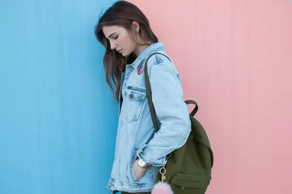 Washed denim jacket